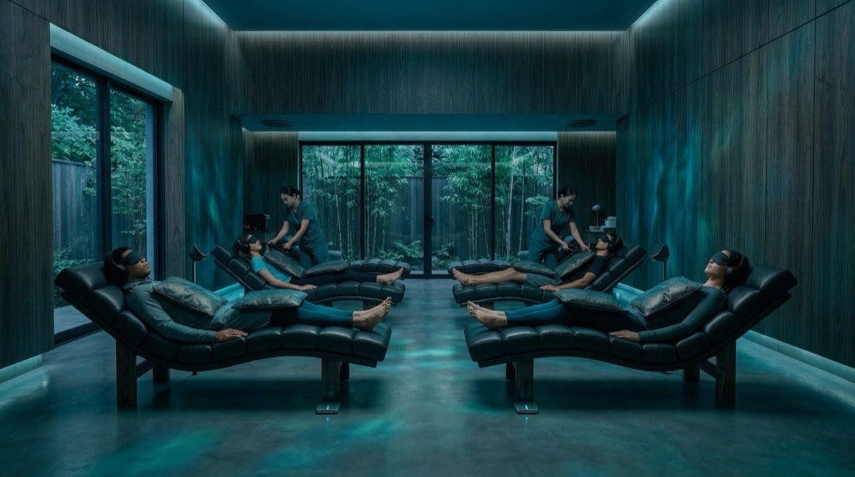 A fully installed Zencora signature treatment room in a spa